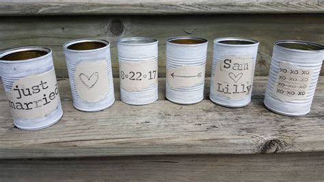 Just Married Cans Wedding Car Cans Tin Cans Just Hitched Etsy