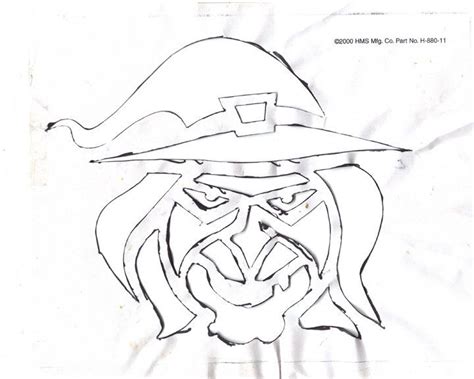 Witch Pumpkin Carving Face Stencils Witch Drawing