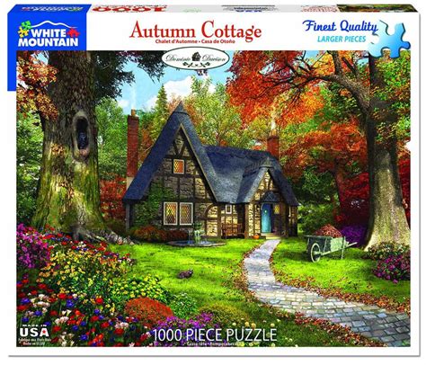 Autumn Cottage 1000 Piece Puzzle White Mountain Puzzles