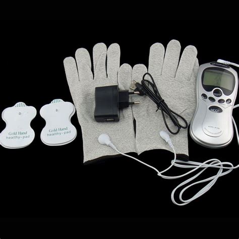 electric body hand pulse massage glove massager tens acupuncture therapy massageador electronic