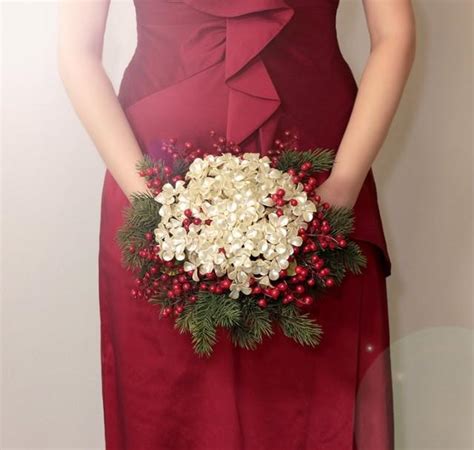Most people are in high spirits and in full on holiday mood. Christmas Bouquet - Winter Wedding Holiday Bridal Bouquet ...