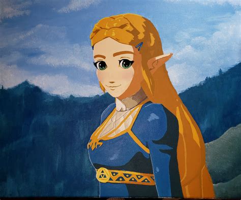 Botw I Think Im Finally Finished With My Painting Of Zelda Rzelda
