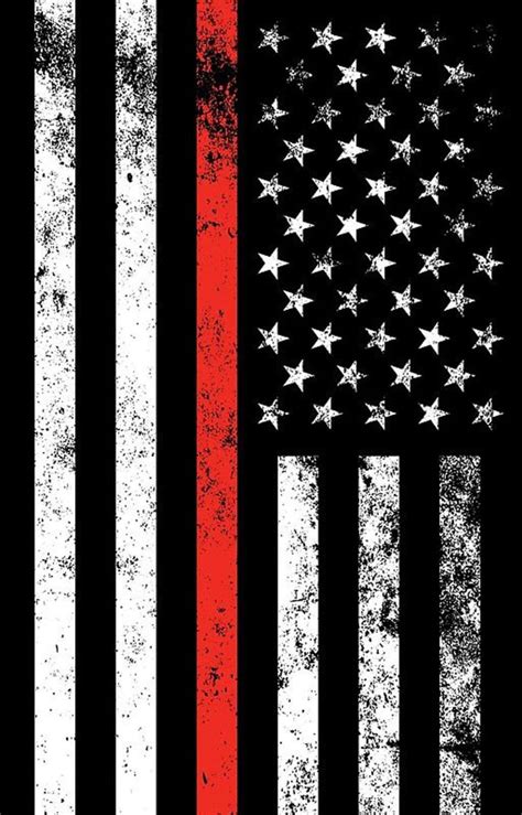 Download The Thin Red Line American Flag Wallpaper