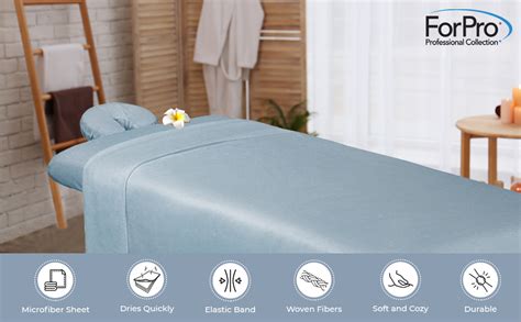 Forpro Premium Microfiber 3 Piece Massage Sheet Set Cool Grey Ultra Light Stain And Wrinkle