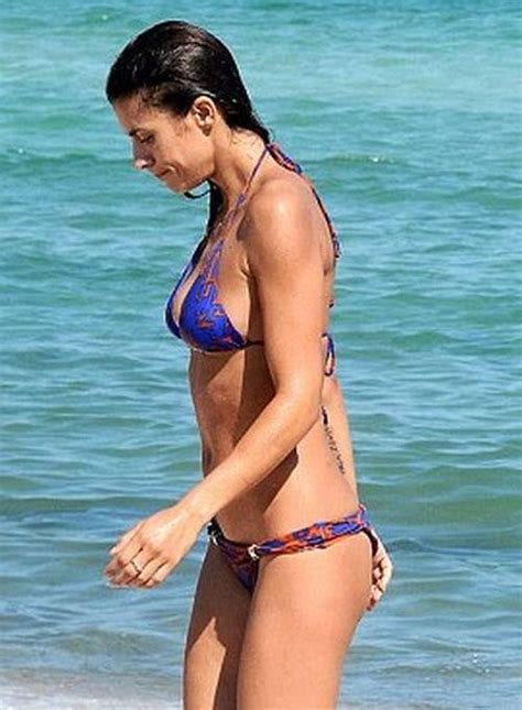 Images Elisabetta Canalis Displays A Blue Bikini In Italy Leopard
