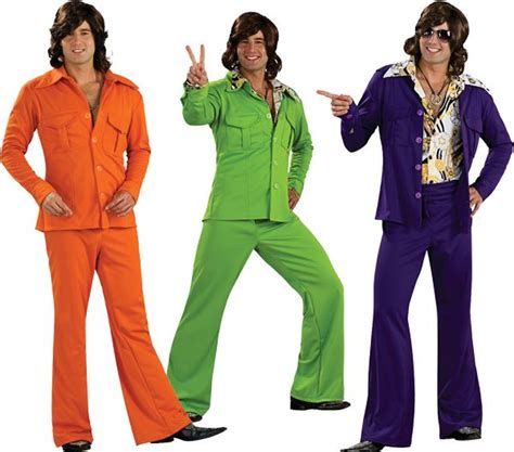 Seventies Mode Man Leisure Suit Men Dress Mens Costumes