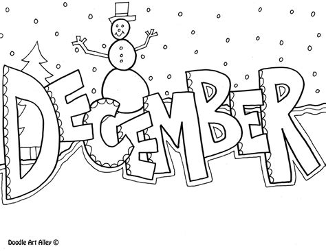 Months of the Year Coloring Pages - Classroom Doodles