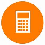 Math Icon Calculator Icons Orange Maths Accounting