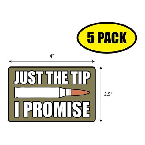 Just The Tip I Promise Vinyl Sticker Decal 2 5 X Etsy