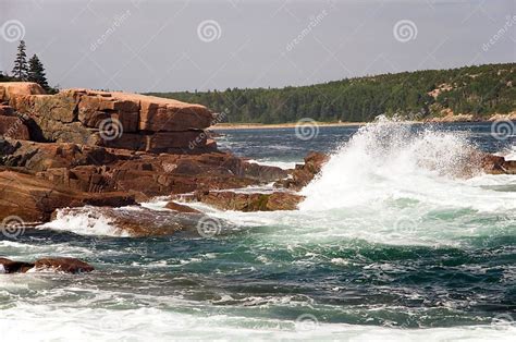Waves On Maine Coast Stock Photo Image Of Coastal National 5869918