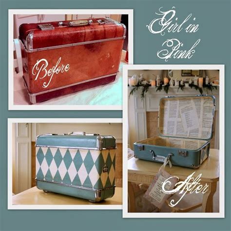 Vintage Suitcase Makeover Decorative Painting With Chalk Paint