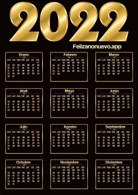 Calendarios Para Imprimir Gratis 2022 Por Mes