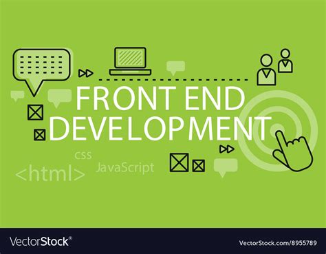 Front End Development Banner Concept Royalty Free Vector