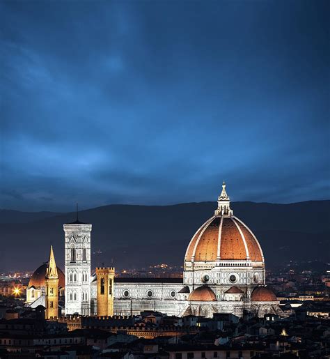 Duomo In Florence At Night Photograph By Borchee Pixels