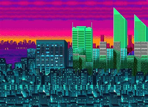 Pixel City Wallpapers Wallpaper Cave