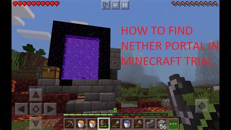 How To Find Nether Portal In Minecraft Trial Full Way Told Youtube