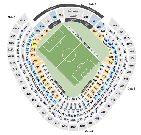 Seating Chart For Yankee Stadium