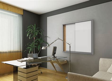 Dry erase markers write well on it. Glass Sliding Enclosed Cabinet | White board, Glass dry ...