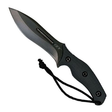Zt Matte Black 5 34 Inches Fixed Blade Military Knife