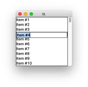 Python Tkinter Listbox Text Edit In GUI