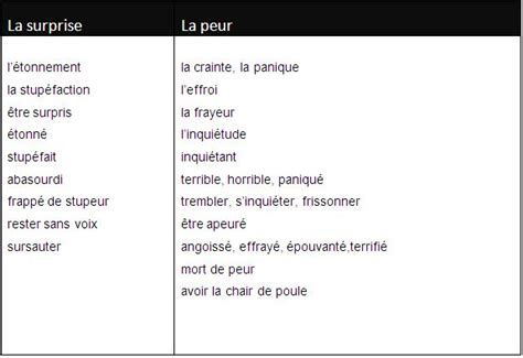 Le Vocabulaire Des Sentiments Et Des émotions Learn Frenchvocabulary