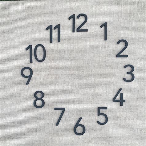 3d Clock Number Set Numbers 1 12 Mdf Wood Clock Numbers Etsy
