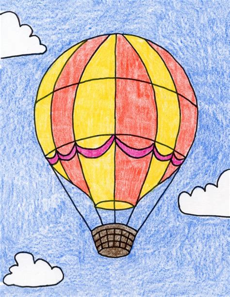 Draw A Hot Air Balloon · Art Projects For Kids