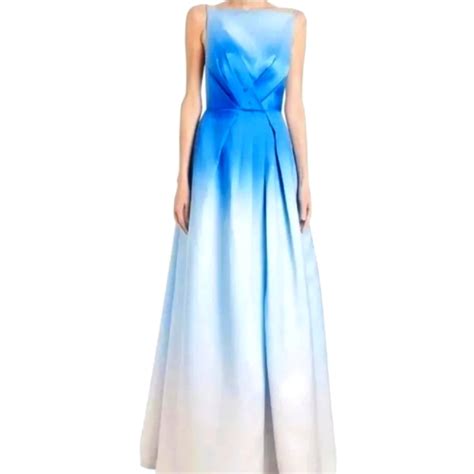 Monique Lhuillier Dresses Monique Lhuillier Ombre Blue Gown Formal