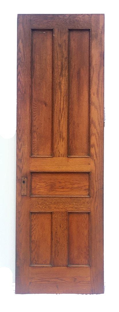 Historic Houseparts Inc Antique Oak Five Panel Interior Door