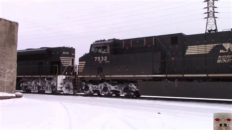 Norfolk Southern In The Snow Youtube