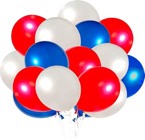 100pcs Balloon Kit 12 Inches Red White And Blue Balloons Arch Garland