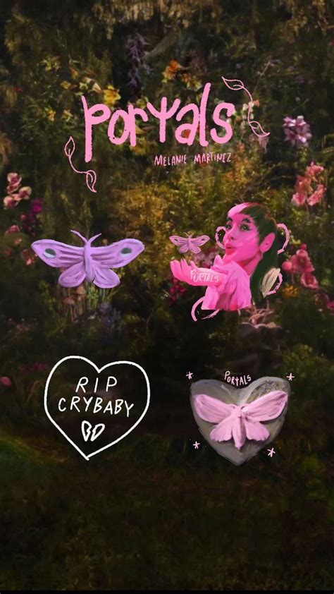 An Advertisement With Pink Flowers And Butterflies On It