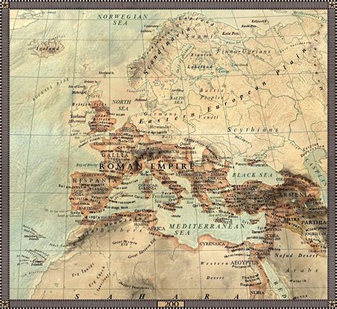 Europe In 200 Ad Vintage Maps Map Europe Map