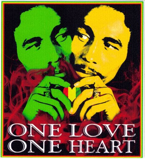 One Love One Heart Bob Marley Bumper Sticker Decal Peace
