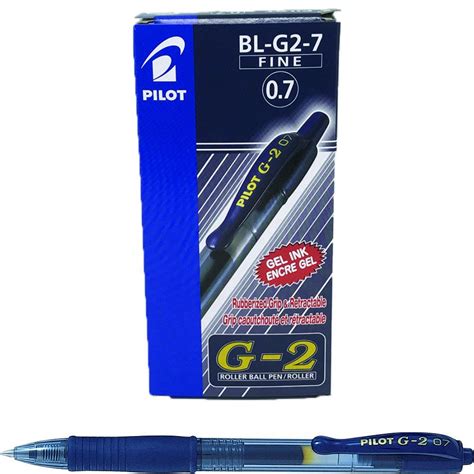 Pilot G2 07 Blue Black Fine Retractable Gel Ink Pen Rollerball 07mm