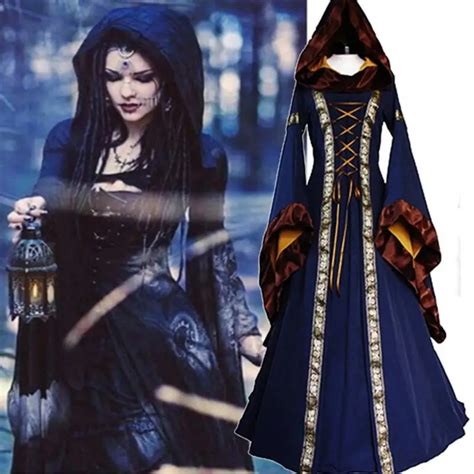 Halloween Cosplay Costume Scary Vampire Witch Clothe Victorian Dress