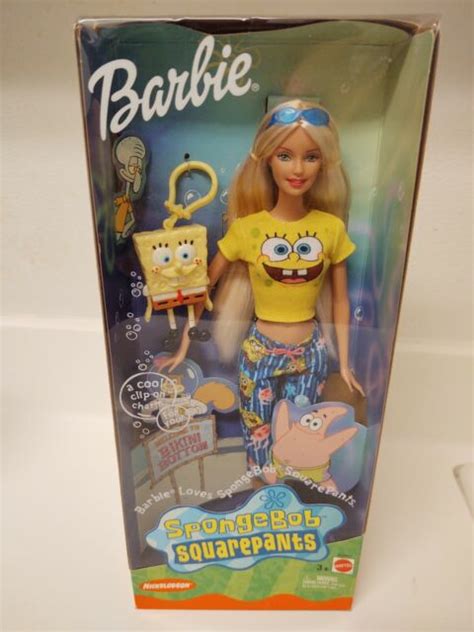 Barbie Loves Spongebob Squarepants Doll Nickelodeon Mattel New In