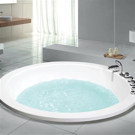 Circular Massage Spa Bath Tub Indoor Bathtub With Double Waterfall