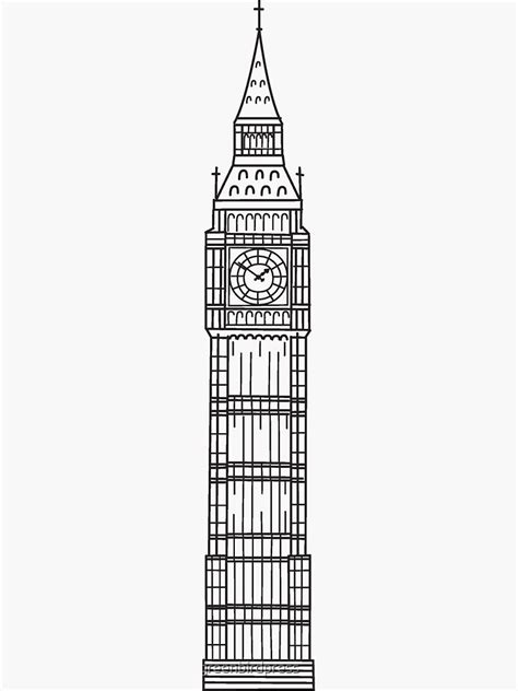 London Sketch London Drawing Big Ben Drawing Line Drawing Abstract