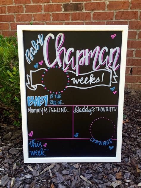 Weekly Pregnancy Signs Weekly Pregnancy Chalkboard