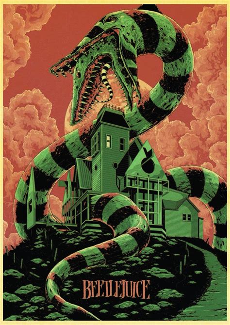 Horror Movie Beetlejuice Vintage Posters Retro Posters Wall Etsy