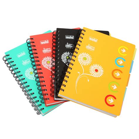Solo Premium 5 Subject Notebook A5 70 Gsm 300 Pages Single Ruled