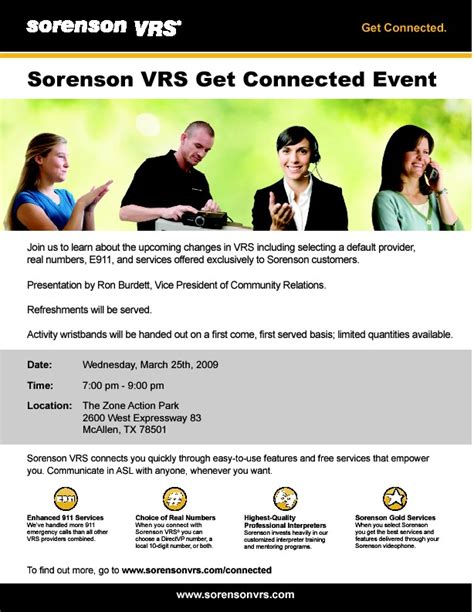 Besides sorenson video relay service, svrs has other meanings. Sorenson VRS Get Connected Event - McAllen - Deaf Network ...