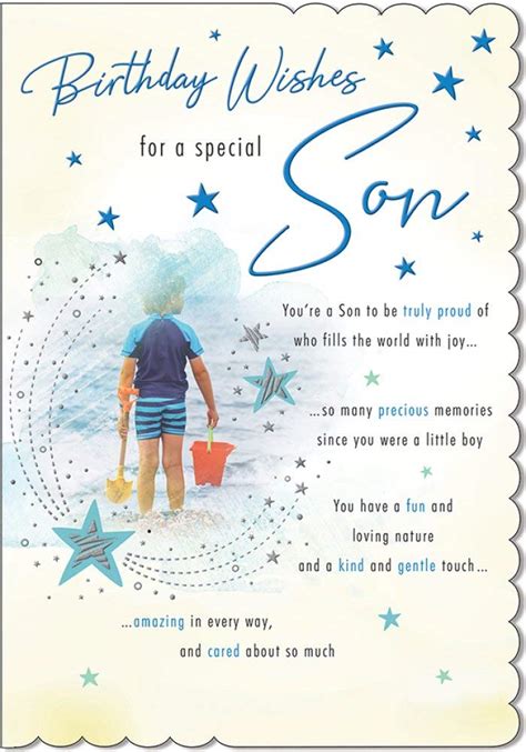 Buy Stunning Top Range Wonderfully Worded 5 Verse To A Special Son