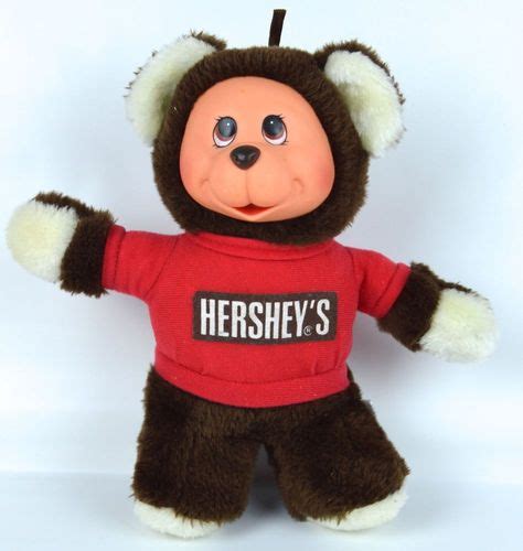 Hersheys Chocolate Brown 11 Teddy Bear Ideal Toys Plush Rubber Face