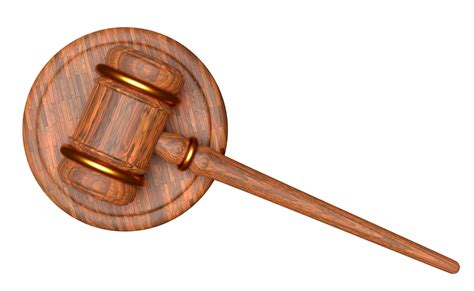 3d Wooden Judge Gavel Hammer Auction With Stand Isolated Law Justice