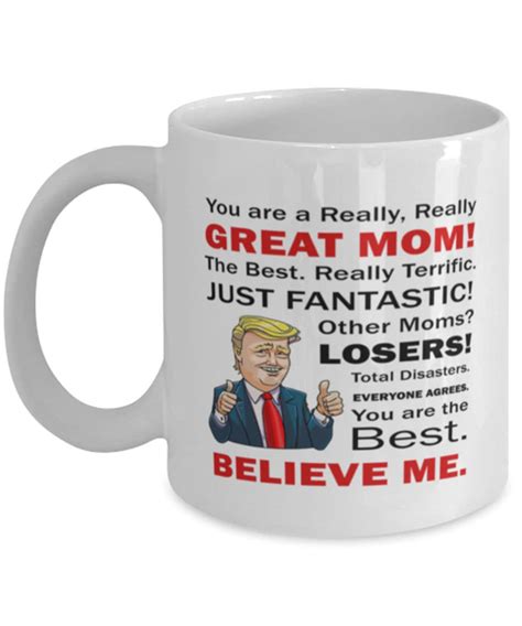 Trump Mug Trump Best Mom Mug Funny Mom Gift Mug Mom Coffee Etsy