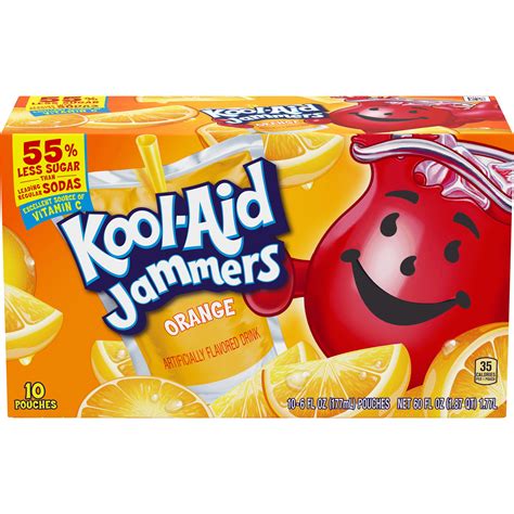 Kool Aid Jammers Orange Artificially Flavored Drink 10 Ct Box