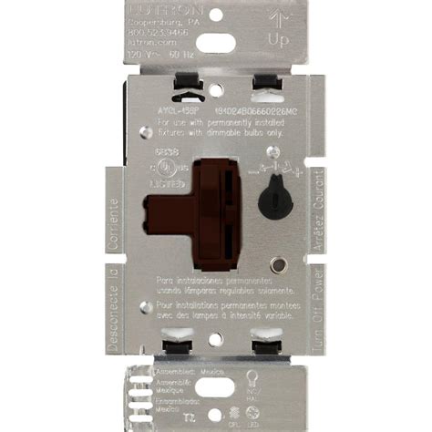 Lutron Toggler 250w Cl Dimmer Switch For Dimmable Led Halogen And Incandescent Bulbs Single