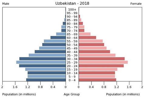 Uzbekistan Age structure - Demographics